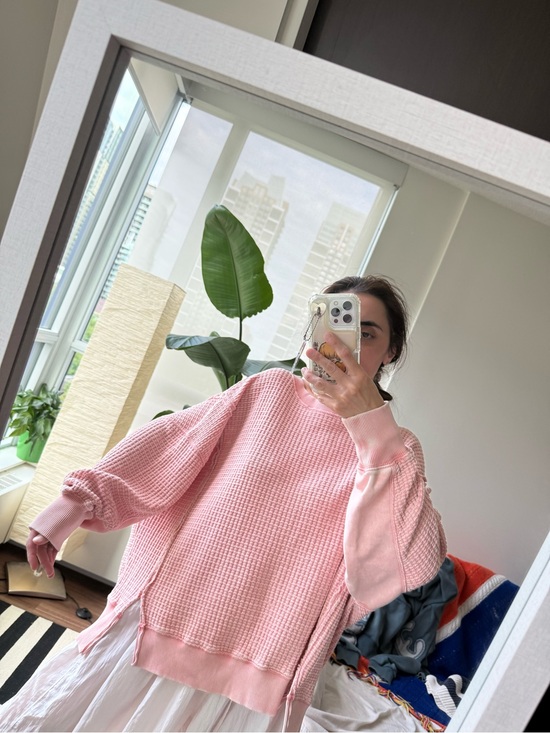 American Eagle Outfitters Sweaters - American Eagle Camden pinkWomen's Waffle Knit Oversized Sweater